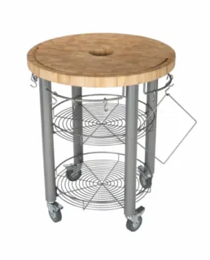 CARRO COC 76X91CM ACERO/MADERA