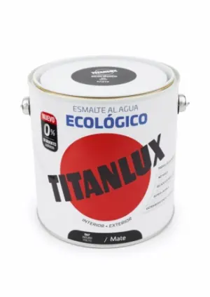 ESMALTE MATE AL AGUA NEGRO 2,5