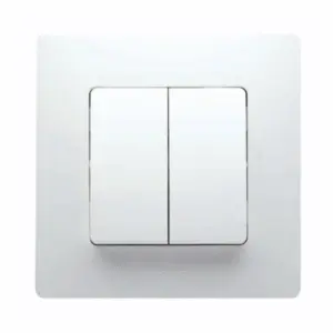 CONMUTADOR DOBLE BLANCO SERIE