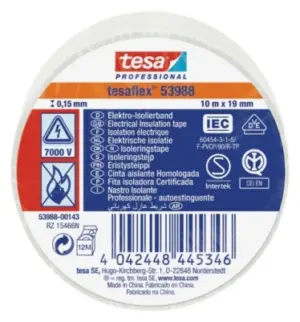 CINTA 10MT X 19MM BLANCO TESAT