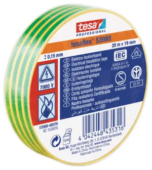 CINTA 20MT X 19MM AMARILLO/VER