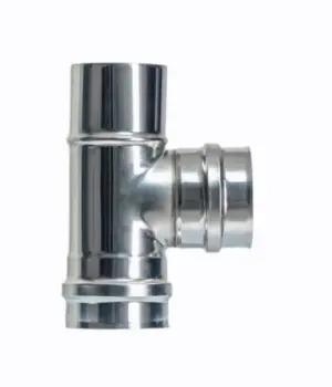 TE ESTUFA PELLET 90º Ø80MM INO