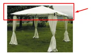 TOLDO 3X3 NATUUR POLIE BEI