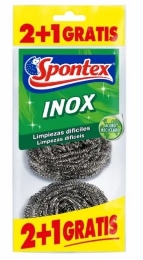 ESTROPAJO LIMP INOX 6,5CM 3 PZ