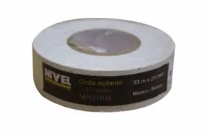 CINTA 33MT X 25MM BLANCO NIVEL