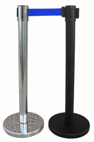 POSTE SEPAR.NEGRO 1M CINTA AZU