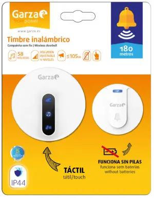 TIMBRE INALAMBRICO EXT 255X60X