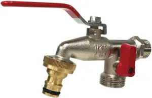 GRIFO CURVO DOBLE SALIDA