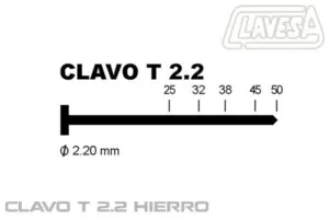 CLAVO MODELO T 50MM CT2250 1.0