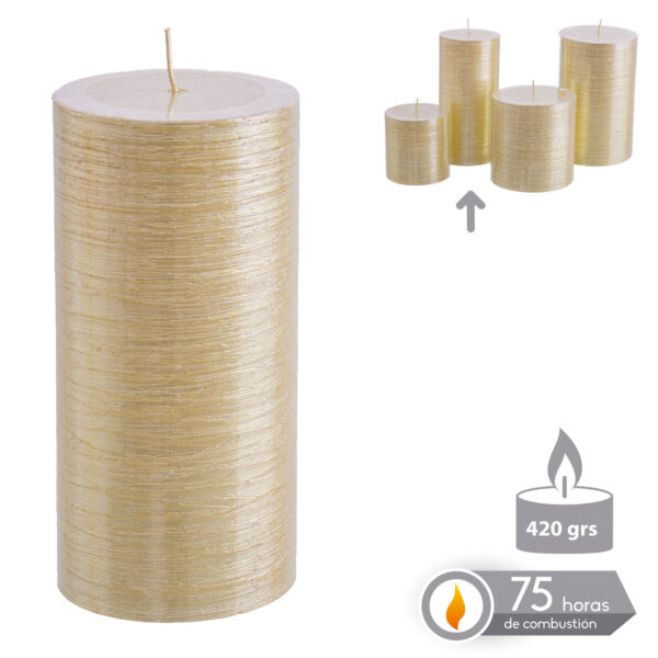 VELA CIL 14CM ORO