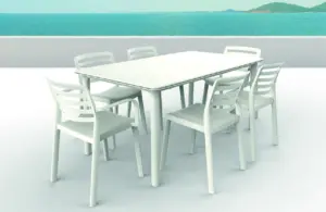 MESA RECTANGULAR NOA BLANCO 16