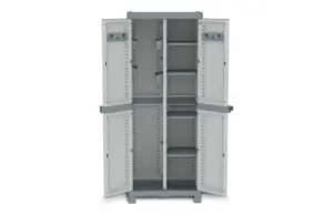 ARMARIO RESINA ESCOBERO GRIS W