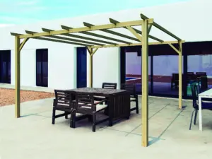 PERGOLA MADERA PINO MACIZO IRI