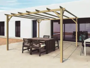 PERGOLA MADERA PINO MACIZO IRI