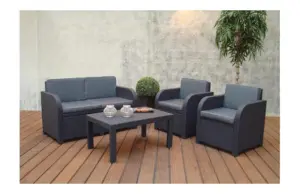 CONJUNTO RATAN RESINA ANTRACIT