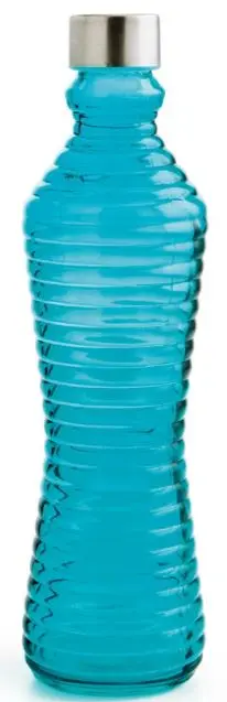 BOTELLA CRISTAL 1 L AZUL TURQU