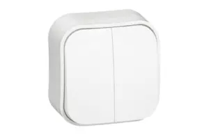 CONMUTADOR DOBLE BLANCO IP21 F