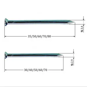 PUNTAS ACERO 3,4 X 80 MM 1KG