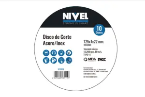 DISCO CORTE INOX 125x1x22MM LA