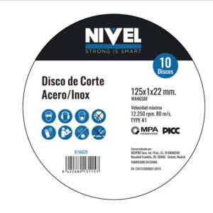 DISCO CORTE INOX 125x1x22MM LA