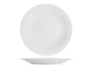 PLATO PORCELANA GRABADO BLANCO