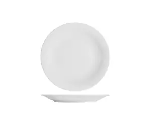 PLATO PORCELANA GRABADO BLANCO