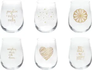 VASOS DECORADOS SURTIDOS SET 6