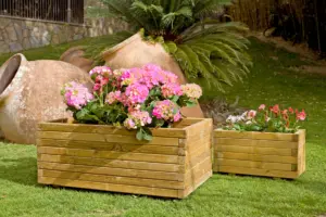 JARDINERA MAD CUAD 100X50X40 N