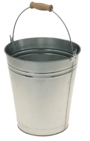 CUBO GALVANIZADO ASA MADERA 10