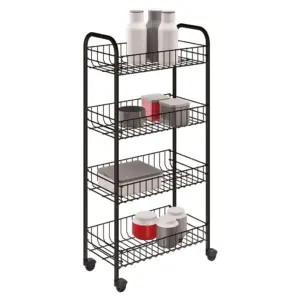 CARRO MULTIUSO 4 CESTOS NEGRO