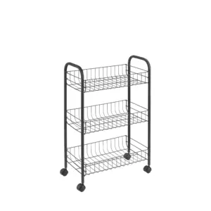 CARRO MULTIUSO 3 CESTOS NEGRO