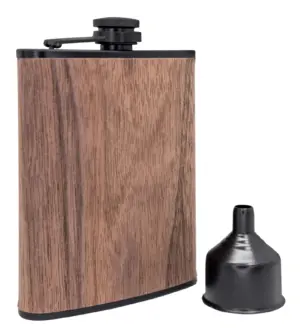 PETACA DECORADA MADERA 250ML