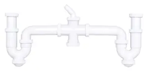 SIFON CURVO DOBLE RAC EXT Ø 40