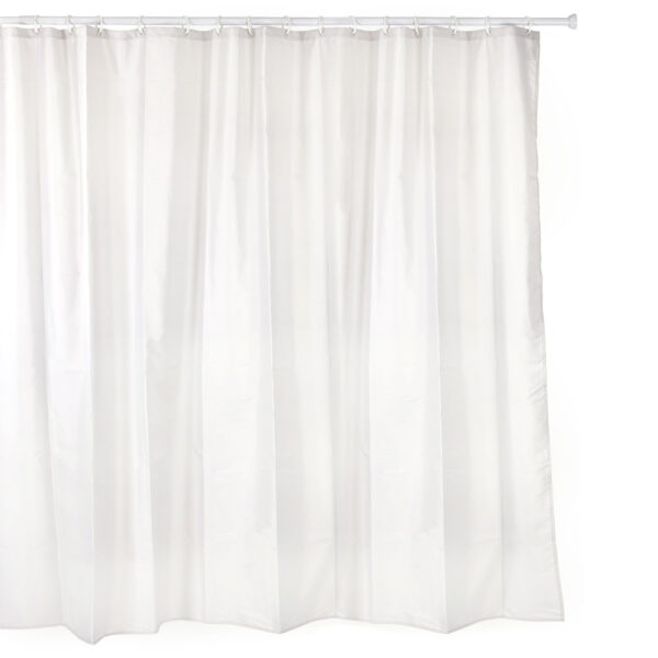 CORTINA BAÑO POLI BLANCO 200X2