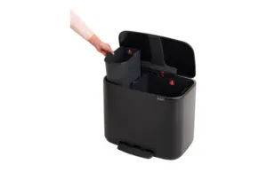 CUBO BO PEDAL BIN NEGRO MATE12