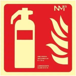 SEÑAL EXTINTOR PVC 1MM 210X210
