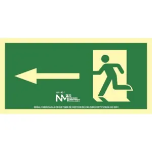 SEÑAL EVACUACIÓN FLECHA IZQUIE