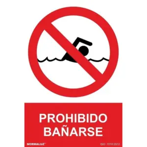 SEÑAL PROHIBIDO BAÑARSE 0,7MM