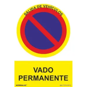 SEÑAL PROHIBIDO VADO 0,7MM 20X