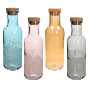 BOTELLA VIDRIO TAPON 1 L SURTI