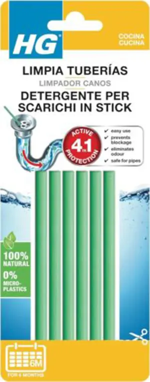 HG STICKS LIMPIA TUBERIAS 6UDS