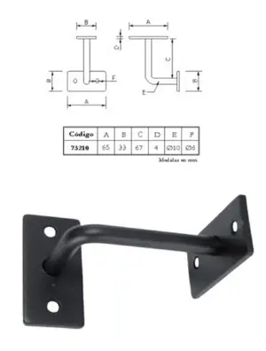 SOPORTE PASAMANOS 67MM 73210 N