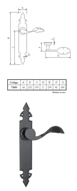 MANILLA CUCHARA 275X43MM 73183