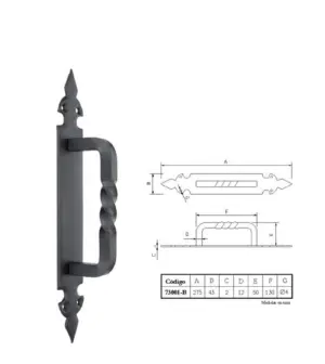 TIRADOR SALOMONICO 275X43MM 73