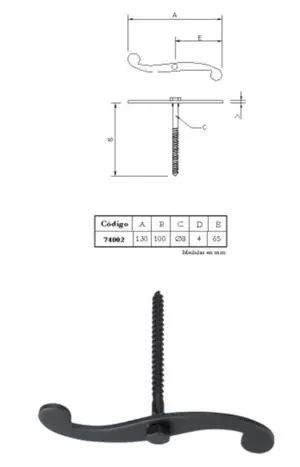 ESE RETENIDA 100X130MM 74002 N
