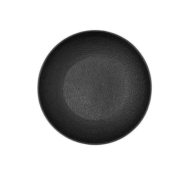 PLATO NEGRO HONDO 21X21X4,7CM