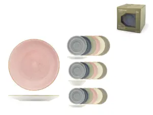VAJILLA 18 PZS STONEWARE SURTI