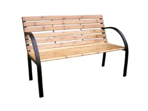 BANCO JARDIN METALICO MADERA 1