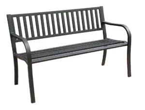 BANCO JARDIN METALICO NEGRO 12