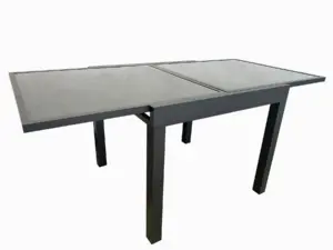 MESA CUADRADA EXT ALUM CRISTAL